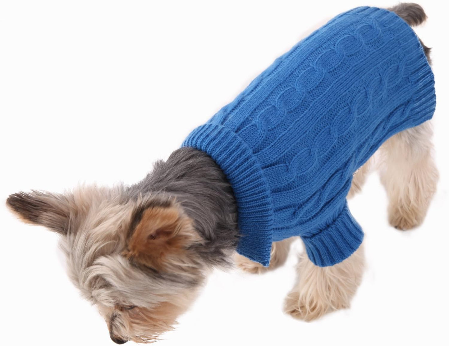 Blue Aran Dog Sweater Size #12 Medium