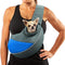 Dog Cat Sling Carrier Adjustable Padded Shoulder Strap with Mesh Pocket for Outdoor Travel (M - up to 10 Lbs, Blue-Mesh)